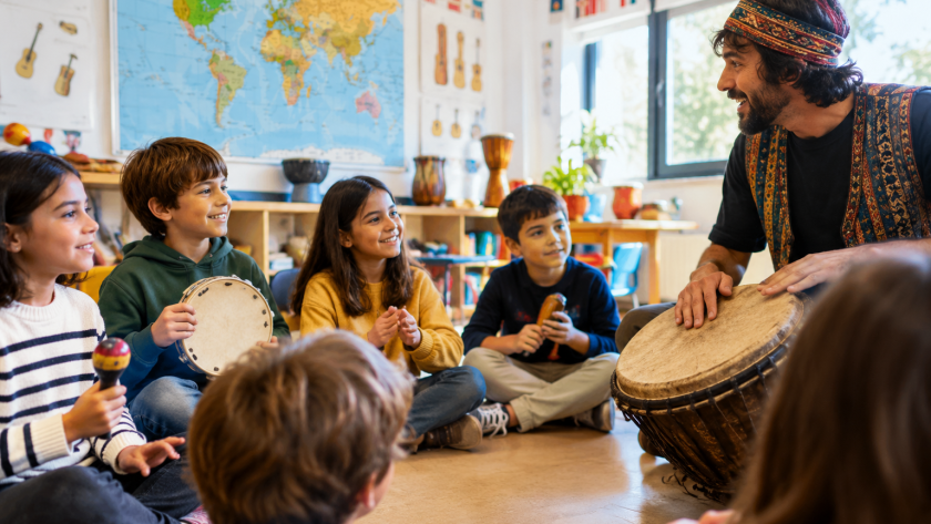 música y las culturas del mundo en Primaria