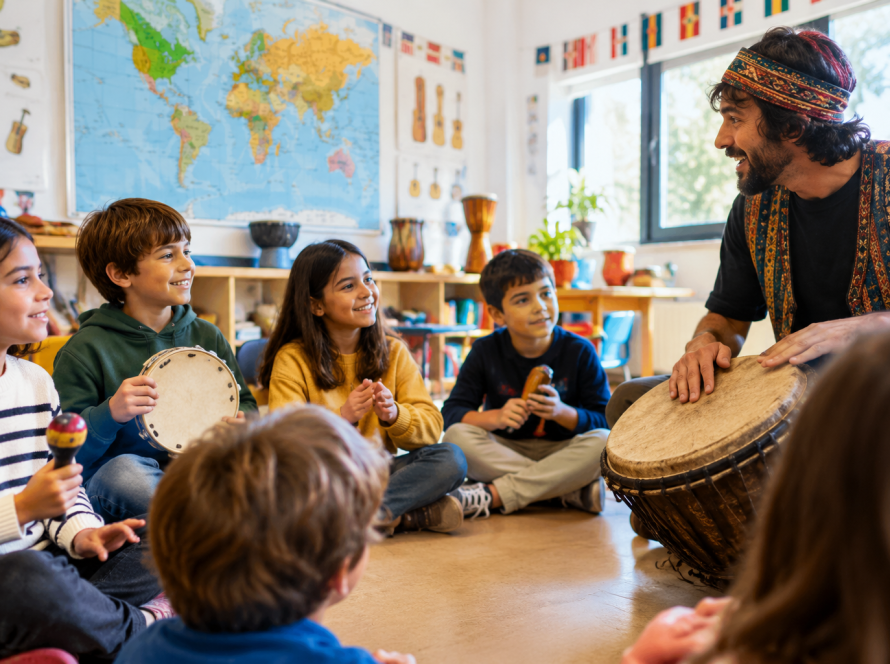 música y las culturas del mundo en Primaria